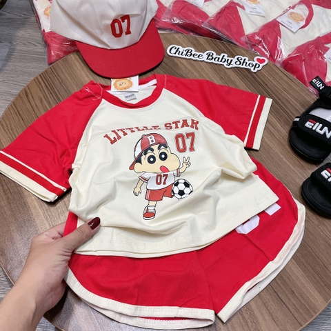 T763-Bộ polo cotton cu Shin đỏ kèm mũ (11.30kg)