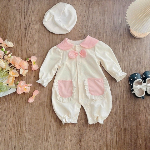 BD129-Body dài tổ ong kem nơ (03.10kg)