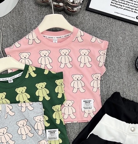 G084-Set sát nách gấu quần đen lưng cao