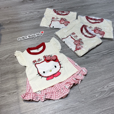 G890-Bộ cotton SN Kitty kem viền đỏ (07.13kg)
