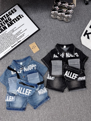 T084-Set bò ALL kèm túi bé trai