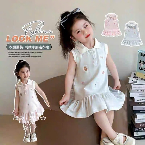 V414-Váy polo cotton SN viền xanh (08.20kg)