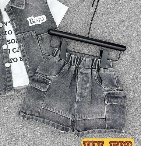 Q185-Quần jean túi hộp xám (08.20)