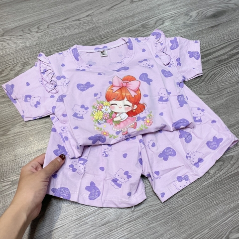 G894-Bộ cộc cotton bé cầm hoa (16.22kg)