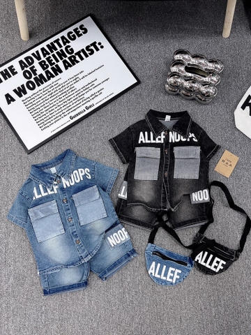 T084-Set bò ALL kèm túi bé trai