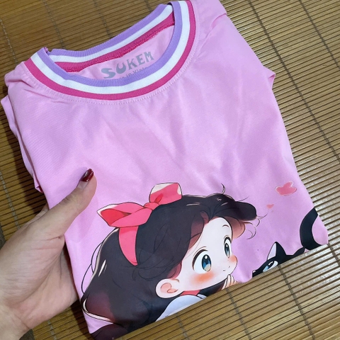 V437-Váy cotton bé gái viền cổ (18.32kg)