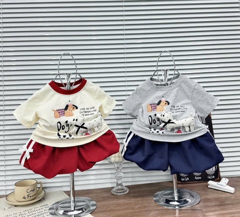 G816-Bộ cotton cún đỏ quần bí (07.14kg)