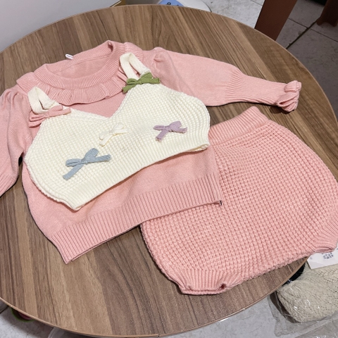 BD161-Set len hồng nơ 3 món (08.10kg)