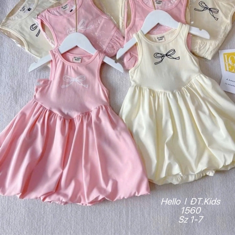 V409-Váy cotton SN nơ bí phồng (10.22kg)