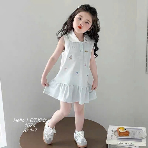 V414-Váy polo cotton SN viền xanh (08.20kg)