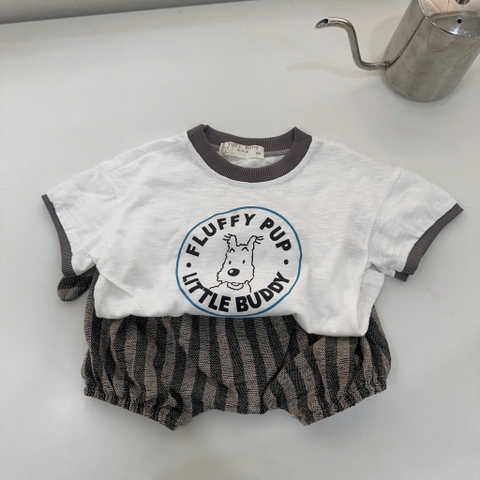 T725-Bộ cún cotton xước quần kẻ (06.16kg)