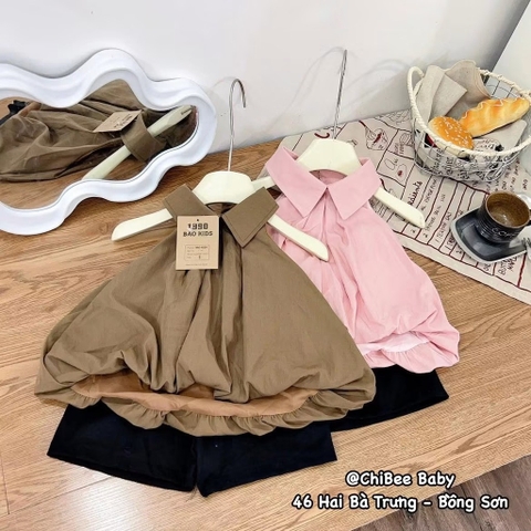 G845-Set áo smi bí quần đen ôm (09.30kg)