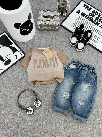 T082-Set nâu FLAW bé trai (XẢ) còn 14-15kg