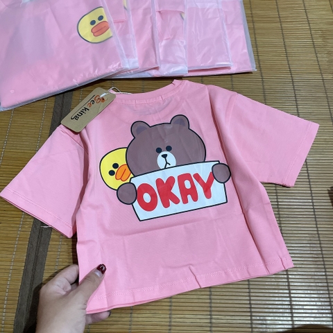 A425-Áo croptop cotton vịt hồng (11.24kg)