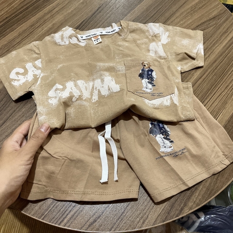 T745-Bộ cộc cotton gấu nâu W (07.14kg)
