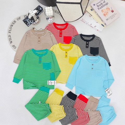 B408-Bộ thun lạnh kẻ sọc túi (05.15kg)