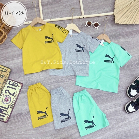 BTD022-Bộ cotton PUMA vàng xám (XẢ)