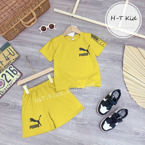 BTD022-Bộ cotton PUMA vàng xám (XẢ)