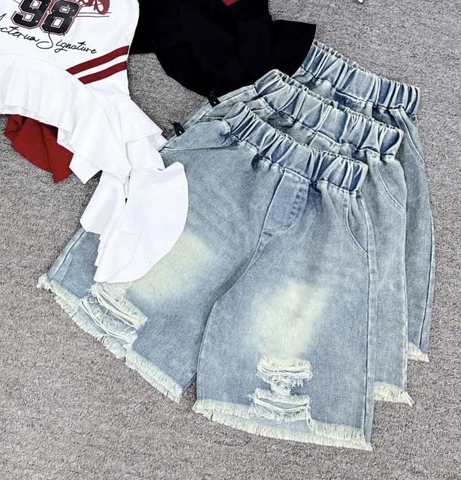 Q178-Quần jean lửng rách bụi (14.30.255)