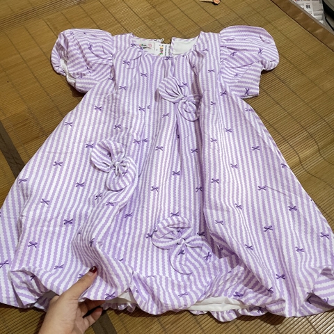 V448-Váy bí kẻ tím nơ (21.37kg)
