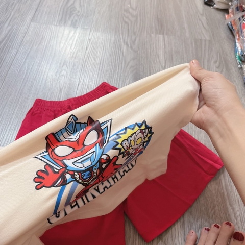 T626-Bộ cotton viền Ultraman đỏ (10.18kg)