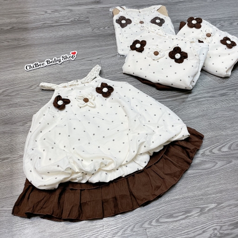 G903-Set cổ yếm bi nâu cv xoè (18.25kg)