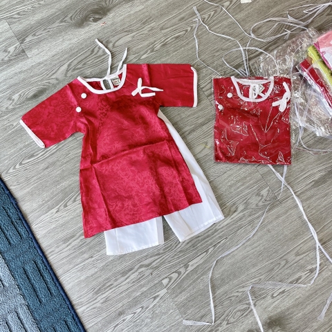 B471-Áo dài gấm 2 cúc q trắng S1/12 (10.16kg)