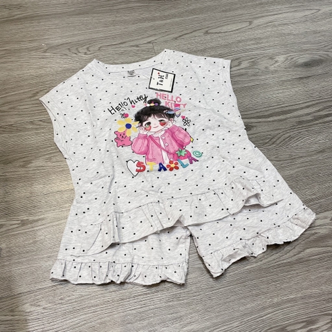 G893-Bộ cotton SN bé Hello bi xám (16.22kg)