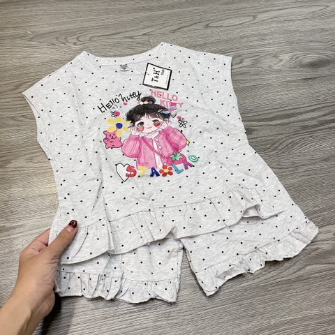 G893-Bộ cotton SN bé Hello bi xám (16.22kg)