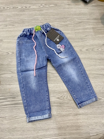 Q066-Quần jean ôm thêu thỏ
