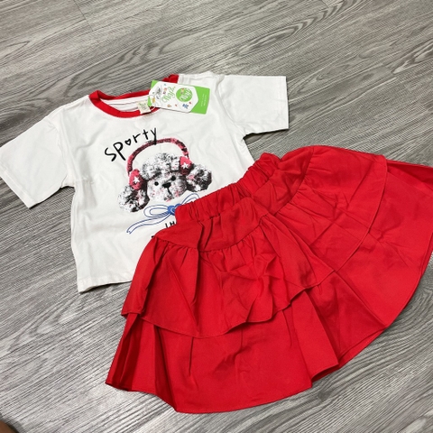 G880-Set áo cotton cún cv kaki đỏ (10.35kg)