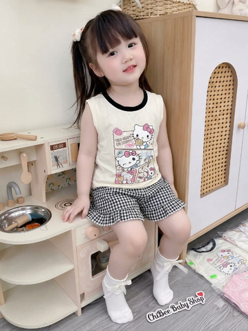 G891-Bộ cotton SN Kitty q caro (10.18kg)