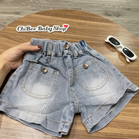 Q317-Quần đùi jean gái túi hộp nhạt (14.22kg)