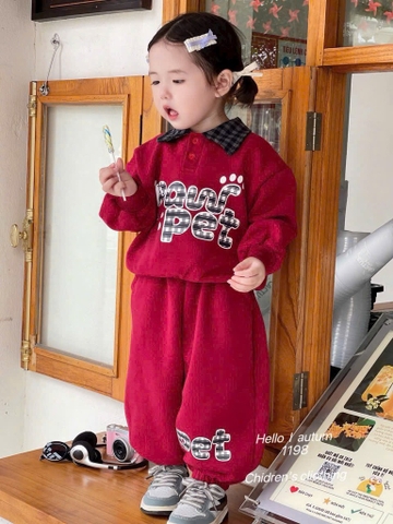 T490-Set nỉ 2 da cổ caro (09.17.379)