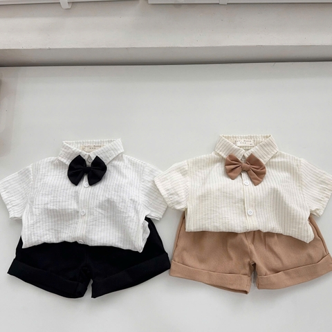 T551-Áo smi kẻ nơ quần đũi (06.14kg)