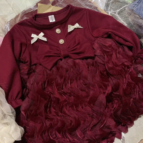 V315-Váy sóng lông thỏ nơ ngọc (07.12kg)