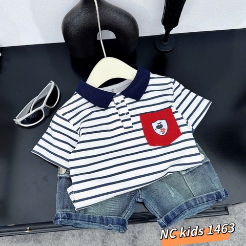 T568-Set áo kẻ than q jean (08.26kg)