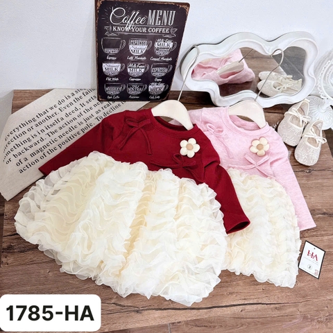 V341-Váy len lg thỏ gợn sóng hoa (10.30kg)