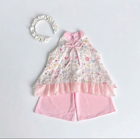 G737-Cách tân yếm hồng thêu q dài (07.18kg)