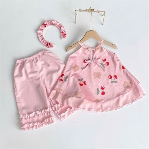 G738-Cách tân cổ yếm gấu hồng q dài (07.12kg)