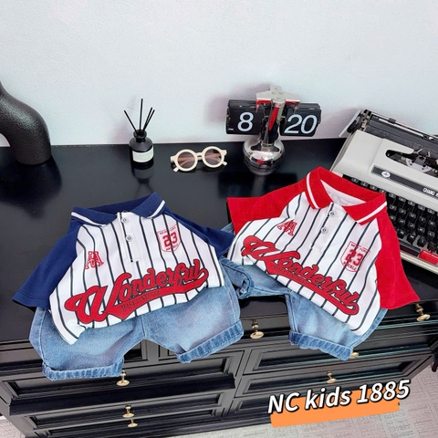 T572-Set polo kẻ chữ q jean (10.27kg)