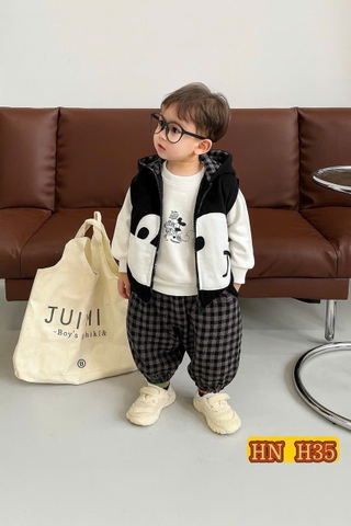 T576-Set nỉ 3 món Mickey caro đen (13.25kg)