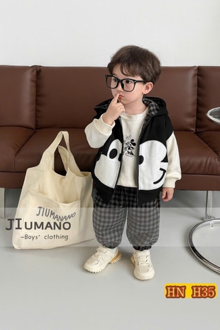 T576-Set nỉ 3 món Mickey caro đen (13.25kg)