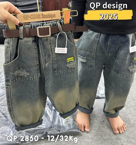 Q293-Quần baggy bụi rách 2 túi (12.28kg)