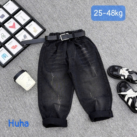 Q297-Quần baggy jean trơn túi K (23.40kg)