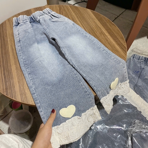 Q300-Quần jean xuông xanh tim nổi (16.27kg)