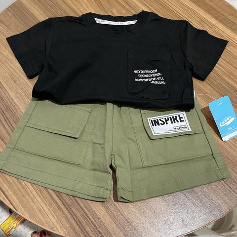T582-Set áo thun túi chữ q kaki lửng (10.20kg)