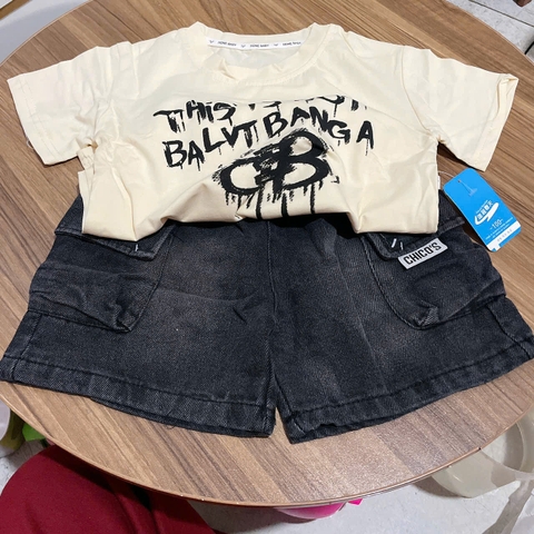 T584-Set áo thun chữ BB q jean lửng (15.25kg)