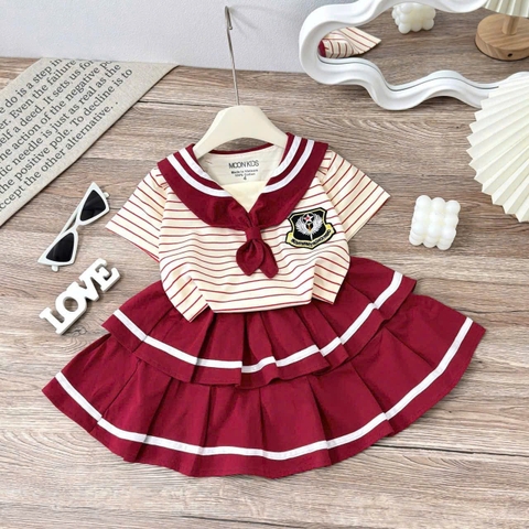 G752-Set áo thuỷ thủ cv xoè cotton xịn (22.42kg)