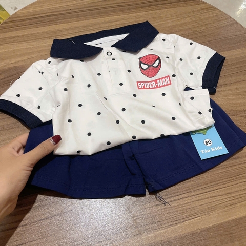 T594-Bộ polo cotton nhện bi xanh (08.18kg)